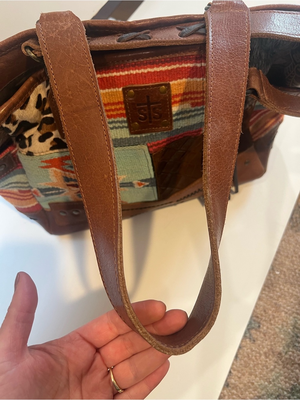 STS Ranchwear Chaynee Mountain (??) Multi-Material Patch Shoulder Bag - Picture 16 of 16